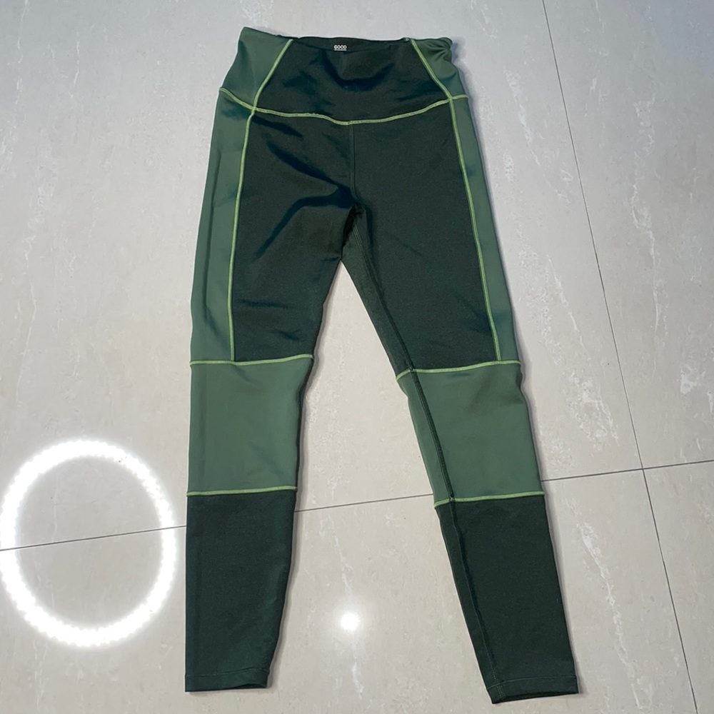 GOOD AMERICAN THE DUAL LIFE TONAL 7/8 LEGGINGS SIZE 2